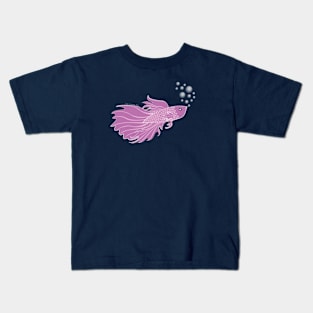 Beta Fish Making a Bubble Nest Kids T-Shirt